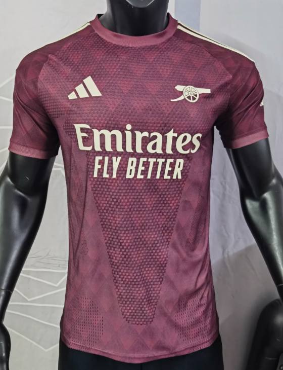 2026-27 Arsenal Maroon Third Away  Player version Soccer Jersey