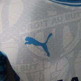 24-25 Marseille White & Blue Special Edition Player Version Soccer Jersey