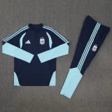 2026-27 Argentina Royal blue Half Pull Tracksuit (半拉链)