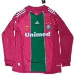 2010–2011 Fluminense Red Green Long Sleeve Retro Soccer Jersey