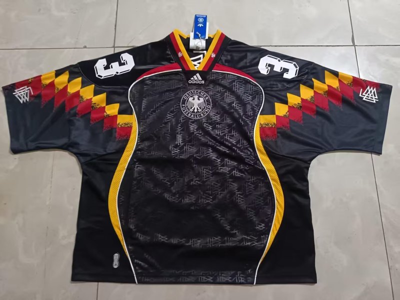 1994 Germany Away Black #3 Retro Soccer Jersey