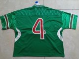 2002 Mexico  World Cup Home #4 Green Retro  soccer Jersey