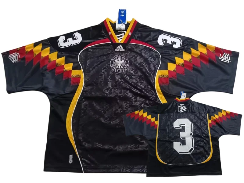 1994 Germany Away Black #3 Retro Soccer Jersey
