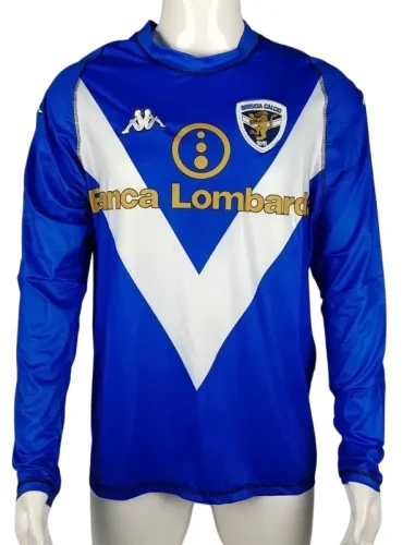 2003-2004 Brescia Calcio home Long Sleeve Retro  White Soccer Jersey