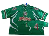 2002 Mexico  World Cup Home #4 Green Retro  soccer Jersey