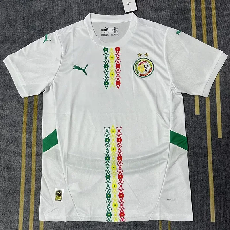 2025-26 Senegal  Home white Fans Soccer Jersey (2 Stars)