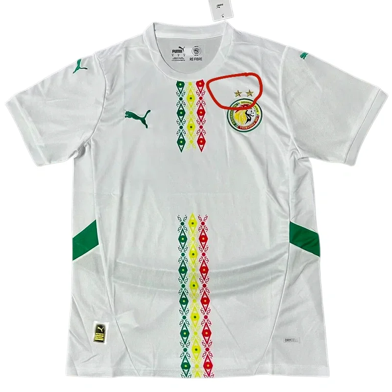 2025-26 Senegal  Home white Fans Soccer Jersey (2 Stars)