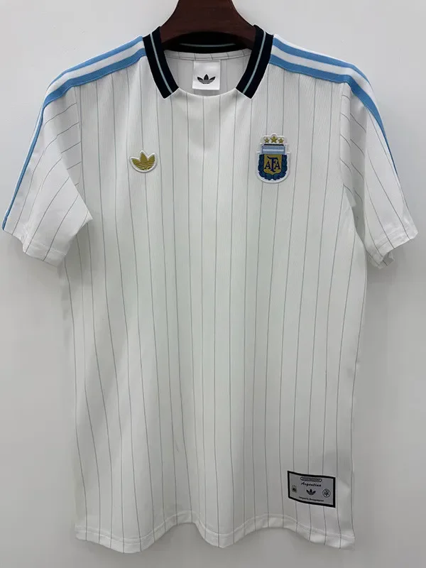 2025-26 Argentina White Casual Edition Fans Training Shirt
