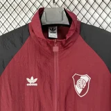 2025-26 River Plate Jujube Red Windbreaker