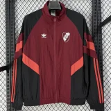 2025-26 River Plate Jujube Red Windbreaker