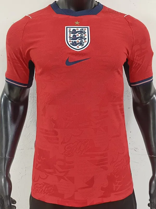 2026-27 England Away Red Player Version Soccer Jersey