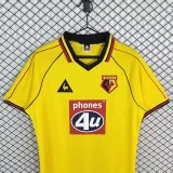 1999-2001 Watford Home Yellow Retro Soccer Jersey