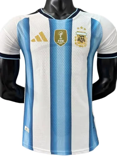 2026-27 Mens Argentina home Player version with FIFA World Champions 2022 Patch  soccer  Jersey