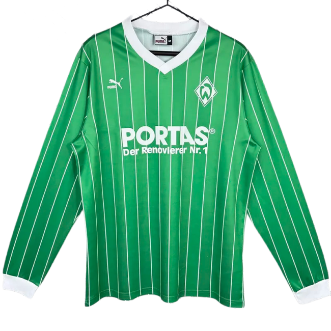 1987-1988 Retro Werder Bremen Home Long Sleeve Soccer Jersey