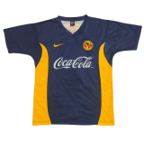 2000-2001 Club America Aguilas Away Dark Blue Soccer Jersey