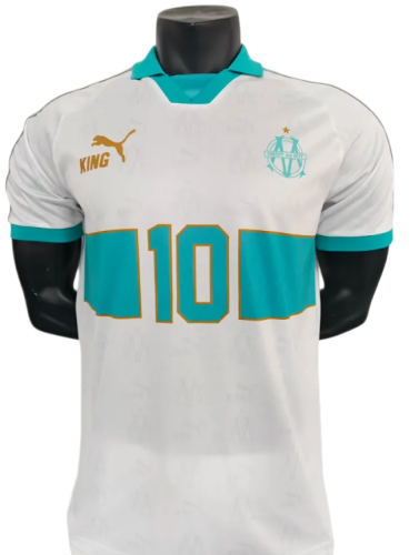 2025-2026 Mens Olympique de Marseille 10 White Special Edition Soccer Jersey