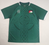 Mens Palestine（Palestina）retro dark green  soccer jersey