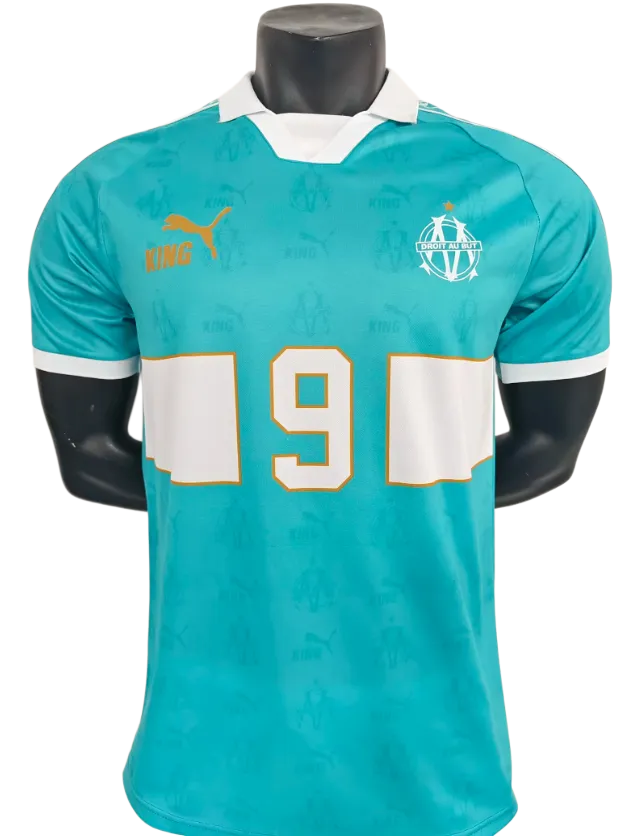 2025-26 Mens Olympique de Marseille 9 Blue Special Edition Soccer Jersey