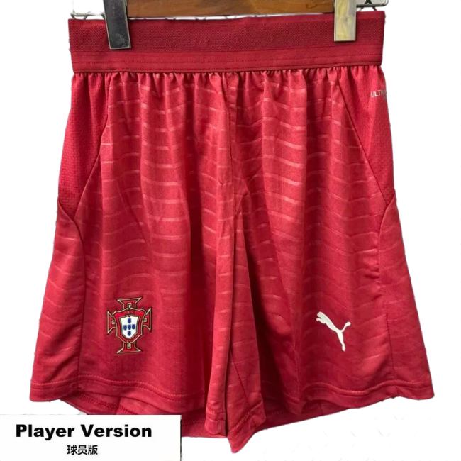 2025-26 Mens Portugal home red player  Shorts Pants