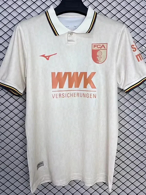 2025-26 Mens Augsburg FC Beige Special Edition Fans Soccer Jersey