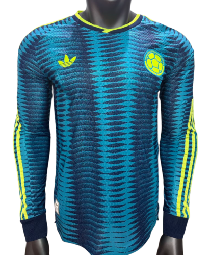 2026-27 Mens Colombia away blue  long sleeve Player version soccer jersey