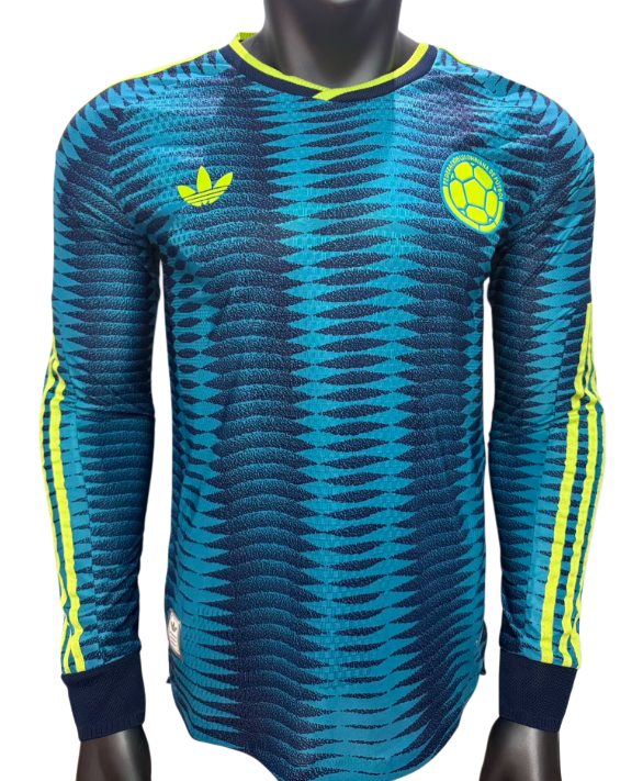 2026-27 Mens Colombia away blue  long sleeve Player version soccer jersey