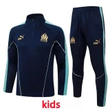 2025-26  Kids Marseille Royal blue Half Pull Tracksuit #E25237
