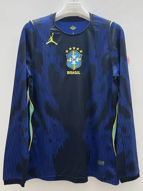 2026-27 Mens Brazil Away Long Sleeve Soccer Jersey