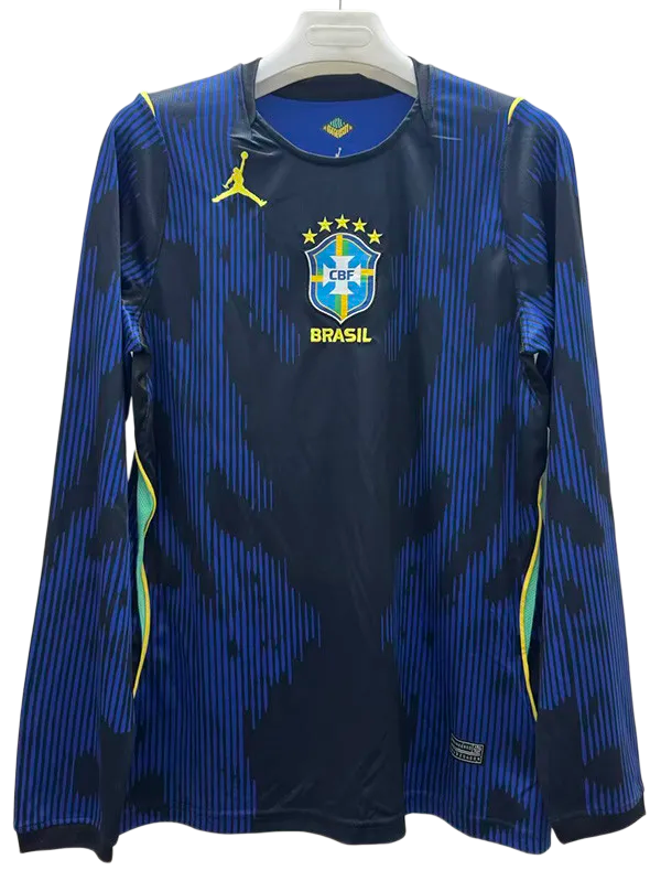 2026-27 Mens Brazil Away Long Sleeve Soccer Jersey