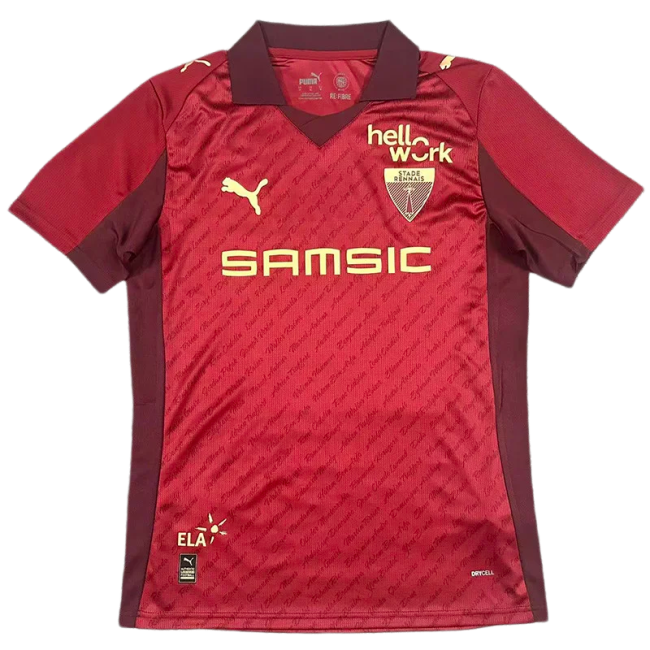 2025-26 Stade Rennais red 125th Anniversary Fans Soccer Jersey