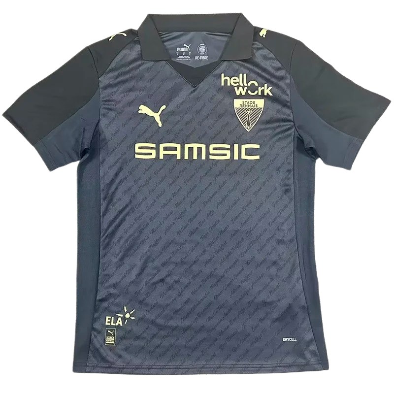 2025-26 Stade Rennais Black 125th Anniversary Fans Soccer Jersey