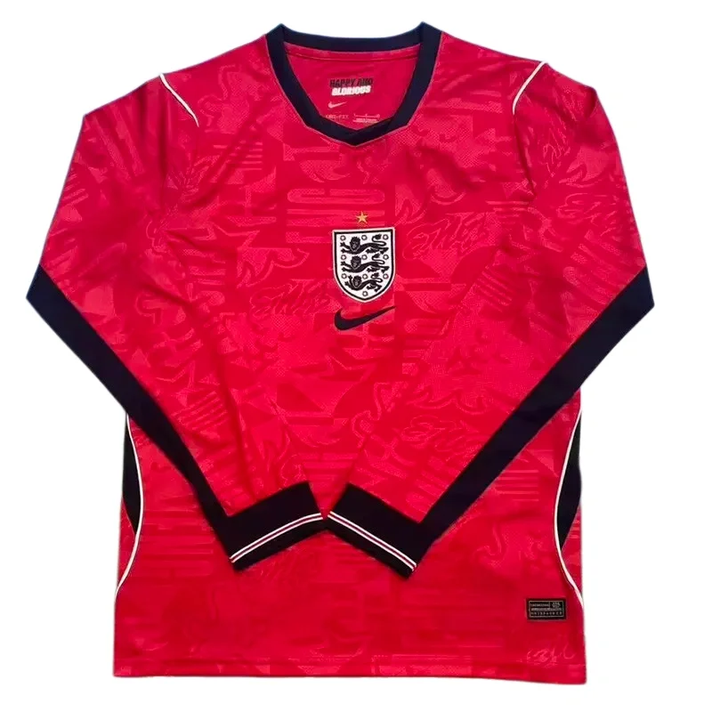 2026 Mens England away red long sleeve Soccer Jersey