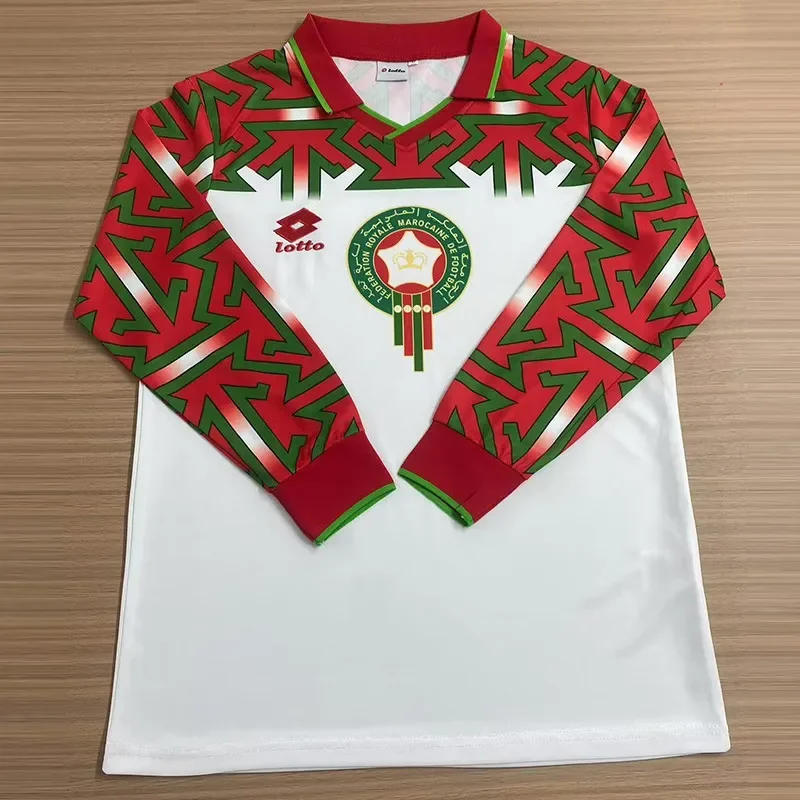 1994-95 Morocco Away Long Sleeve Retro Soccer Jersey