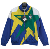 1993-94 Brazil Blue yellow green Retro Windbreaker