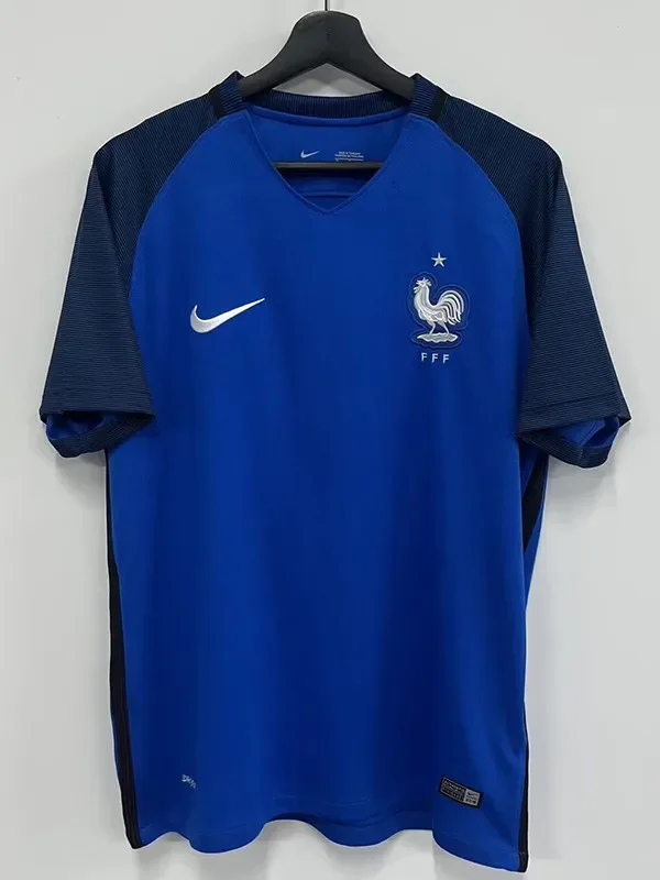 2016 France Home Retro Soccer Jersey