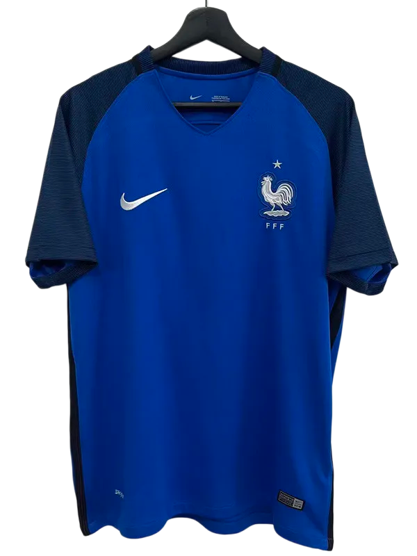2016 France Home Retro Soccer Jersey