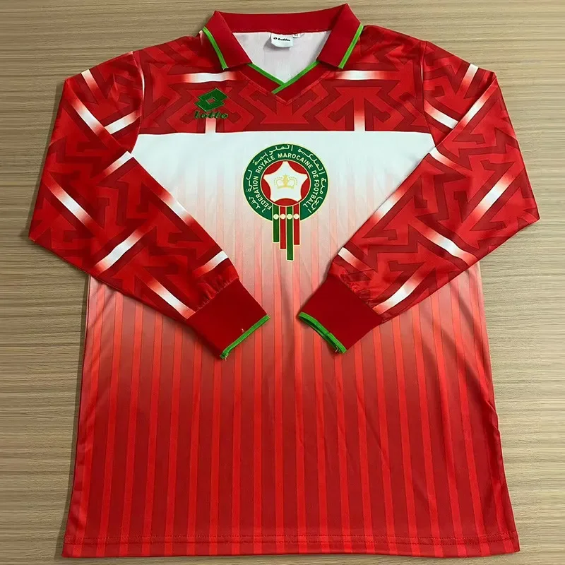 1994-95 Morocco Home Retro Long Sleeve  Soccer Jersey