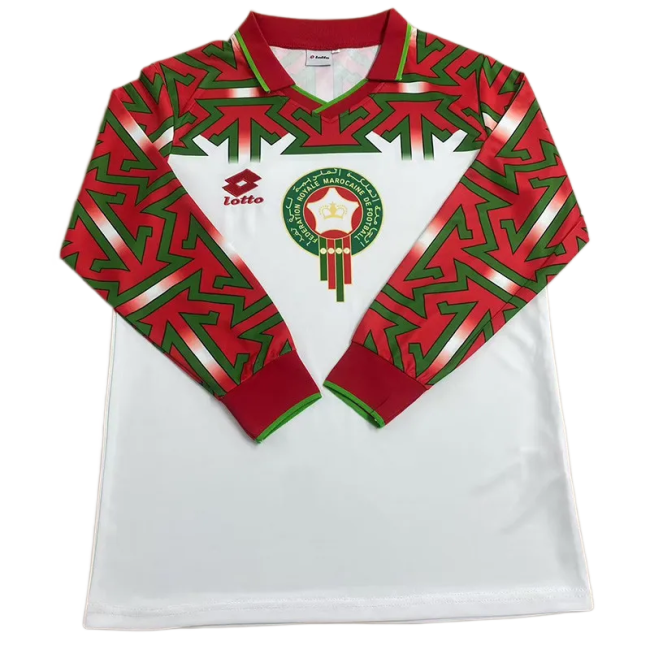 1994-95 Morocco Away Long Sleeve Retro Soccer Jersey
