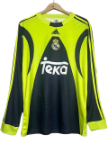1999-2000 Mens Real Madrid Goalkeeper Long Sleeve Retro Soccer Jersey