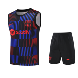 2025-26 Mens Barcelona blue-red vest Training Short Suit