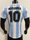 2026 Argentina  Light Blue Player Version Soccer Jersey (MARADONA#10Commemorative Edition)