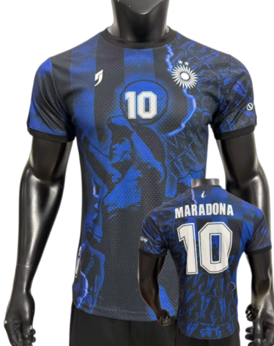2026 Argentina  Royal Blue Player Version Soccer Jersey(MARADONA#10Commemorative Edition)