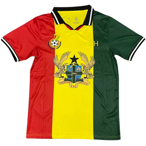 2026-27 Mens Ghana Red Yellow Green Special Edition Fans Soccer Jersey