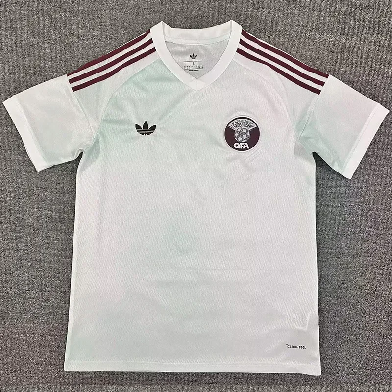 2026-27 Mens Qatar Away white Fans Soccer Jersey