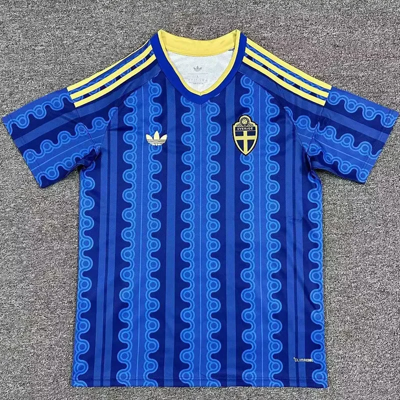2026-27 Mens Sweden away blue Fans Soccer Jersey
