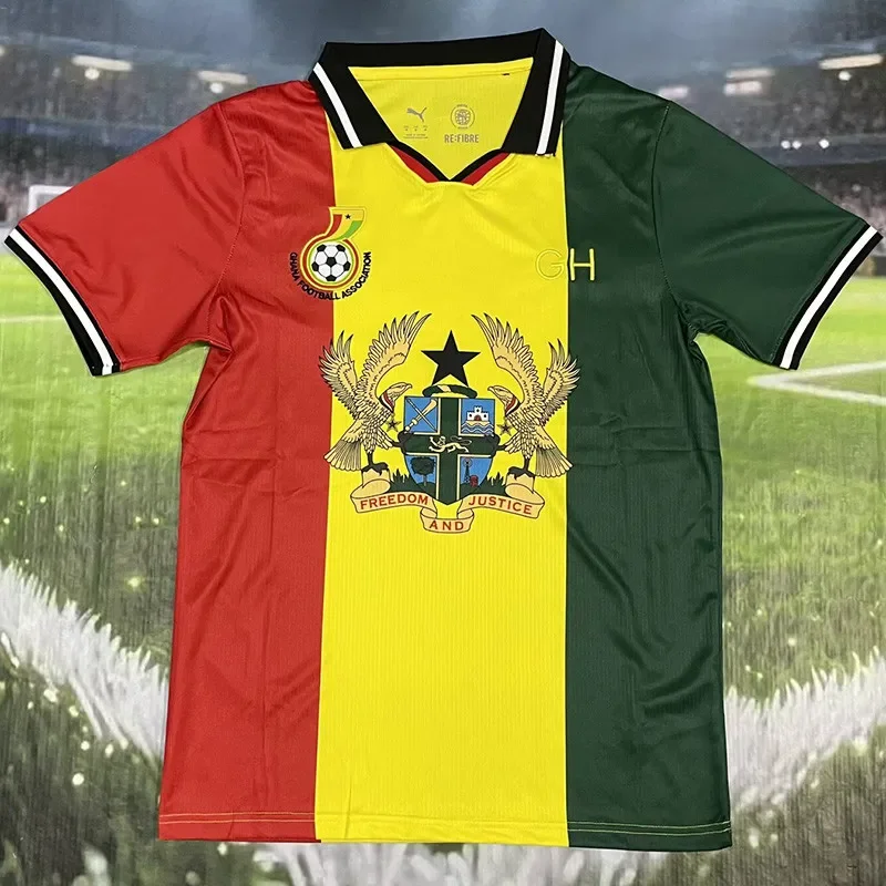 2026-27 Mens Ghana Red Yellow Green Special Edition Fans Soccer Jersey