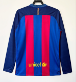 2016-2017  Retro Barcelona Home Long Sleeve  Soccer Jersey