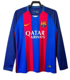2016-2017  Retro Barcelona Home Long Sleeve  Soccer Jersey