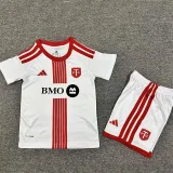 2026-27  Kids Toronto FC Away White Red  Soccer Jersey