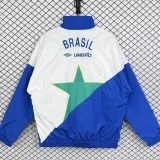 1993-94 Brazil Blue yellow green Retro Windbreaker